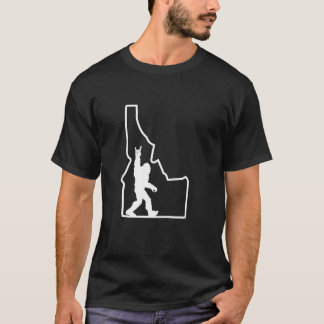 Bigfoot Rock and Roll Silhouette State of Idaho Sa T-shirt