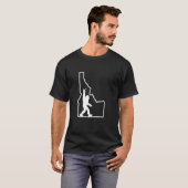 Bigfoot Rock and Roll Silhouette State of Idaho Sa T-shirt (Voorkant volledig)