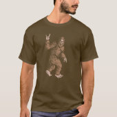 Bigfoot Rock en Roll Sasquatch Hand Symbol Believ T-shirt (Voorkant)