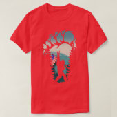 Bigfoot Rock n Roll American Flag 4 juli T-shirt (Design voorkant)