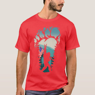 Bigfoot Rock n Roll American Flag 4 juli T-shirt
