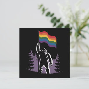 Bigfoot Rock On LGBTQ Progressieve Nieuwe Pride-vl Kaart