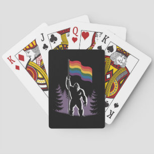 Bigfoot Rock On LGBTQ Progressieve Nieuwe Pride-vl Pokerkaarten