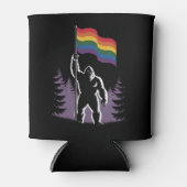 Bigfoot Rock on LGBTQ Progressive New Pride Flag Blikjeskoeler (Voorkant)