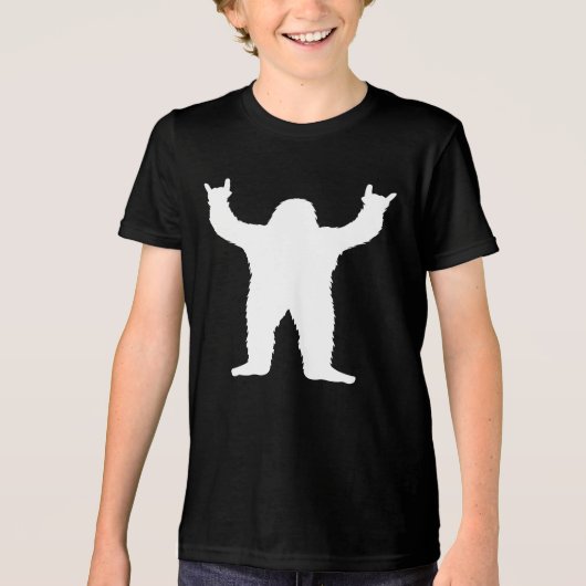 Bigfoot Rock On Tri-Blend Shirt (Voorkant)