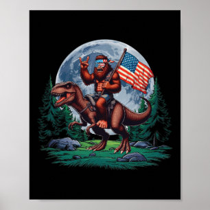 Bigfoot Rock op Mullet Bandana rijden T-rex Full M Poster