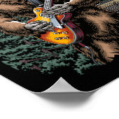 Bigfoot Rockin uit met zijn gitaar Out - Forest Ja Poster (Hoek)