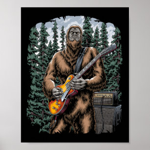 Bigfoot Rockin uit met zijn gitaar Out - Forest Ja Poster