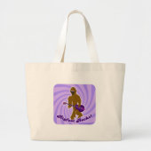 Bigfoot Rocks Funny Sasquatch Rocker Cartoon Grote Tote Bag (Voorkant)