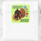 Bigfoot Rocks Vierkante Sticker (Tas)
