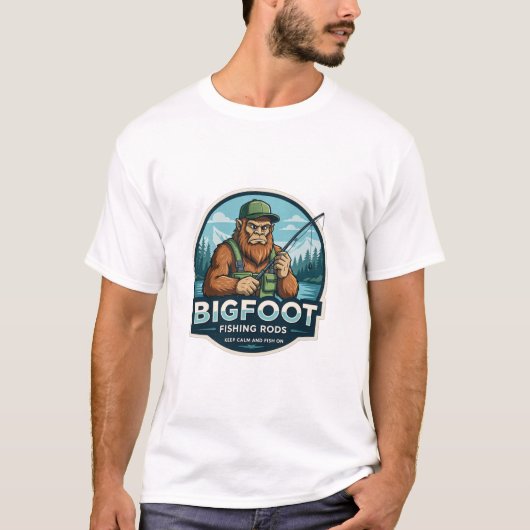 Bigfoot Rods Keep Calm And Fish On T-shirt (Voorkant)