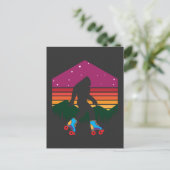 Bigfoot Rollerblade Rollerskate Skater Briefkaart (Staand voorkant)