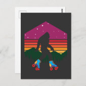 Bigfoot Rollerblade Rollerskate Skater Briefkaart (Voorkant / Achterkant)