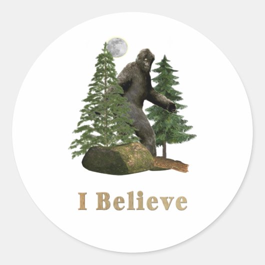 Bigfoot Ronde Sticker (Voorkant)