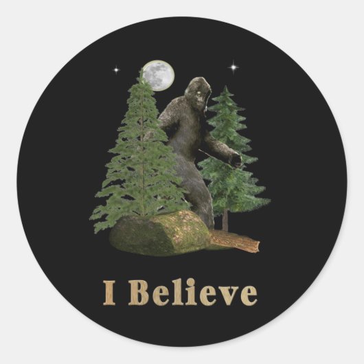 Bigfoot Ronde Sticker (Voorkant)