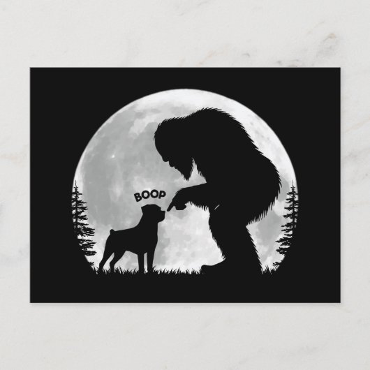 Bigfoot Rottweiler Boop Feestdagenkaart (Voorkant)