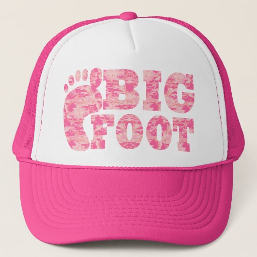 Bigfoot roze camouflage trucker pet (Voorkant)