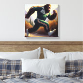 Bigfoot Running Canvas Afdruk (Insitu (Slaapkamer))