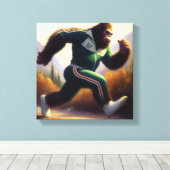 Bigfoot Running Canvas Afdruk (Insitu (Houten vloer))