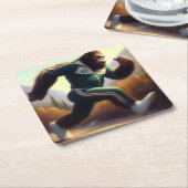 Bigfoot Running Kartonnen Onderzetters (Schuin)