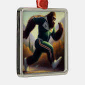 Bigfoot Running Metalen Ornament (Rechts)