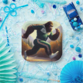 Bigfoot Running Papieren Bordje (Feest)