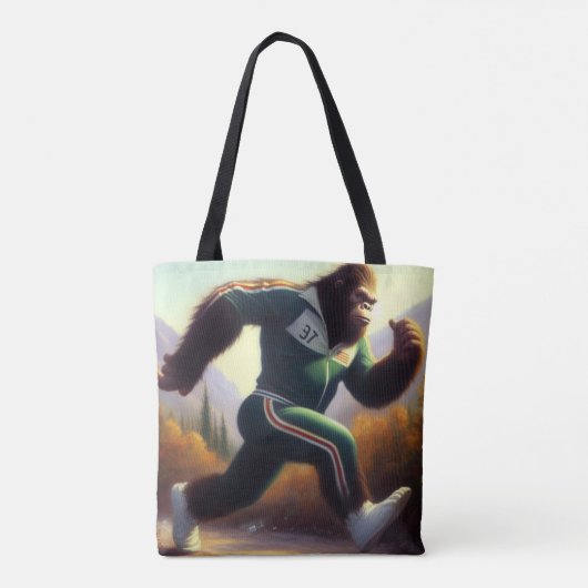 Bigfoot Running Tote Bag (Achterkant)