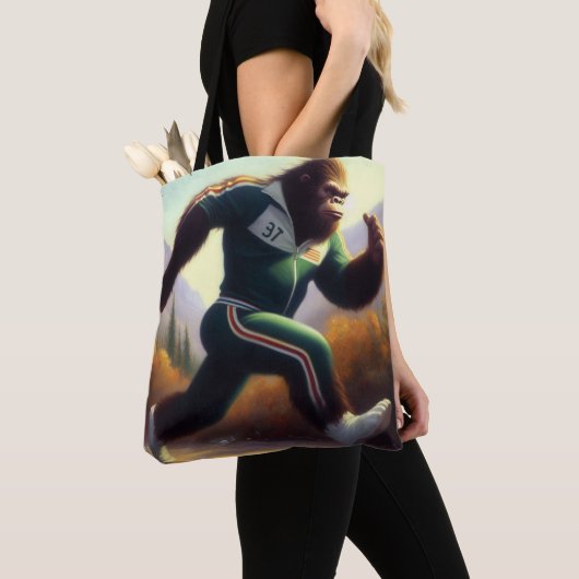 Bigfoot Running Tote Bag (Dichtbij)