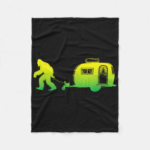 Bigfoot RV Motorhome Camping Sasquatch Campervan G Fleece Deken