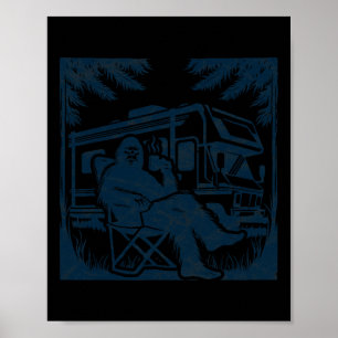 Bigfoot Rv Motorhome Kamperen Sasquatch Campervan Poster