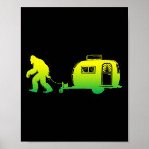 Bigfoot Rv Motorhome Kamperen Sasquatch Campervan Poster