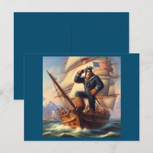 Bigfoot Sailor Briefkaart (Voorkant / Achterkant)