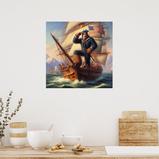 Bigfoot Sailor Poster (Keuken)