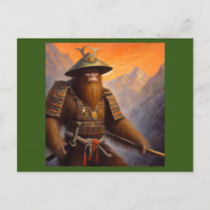 Bigfoot Samurai Briefkaart
