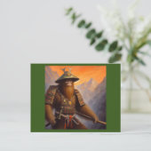 Bigfoot Samurai Briefkaart (Staand voorkant)