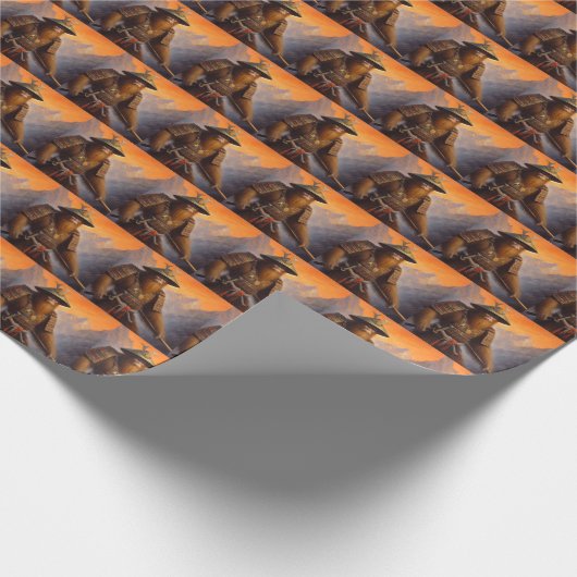 Bigfoot Samurai Cadeaupapier (Hoek)