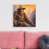 Bigfoot Samurai Canvas Afdruk (Insitu (Woonkamer))
