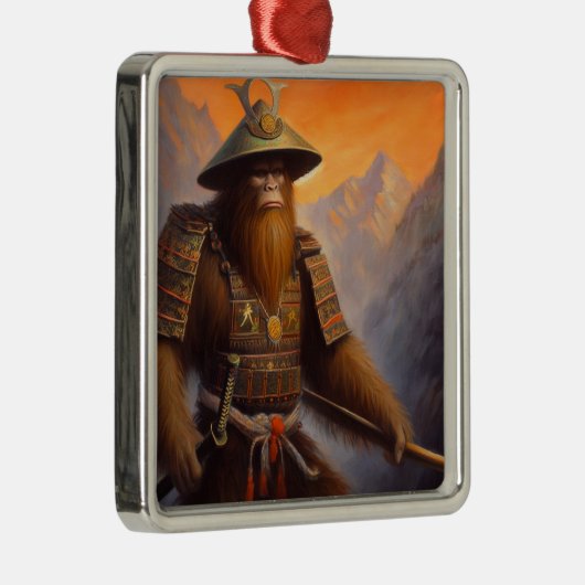 Bigfoot Samurai Metalen Ornament (Rechts)