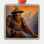 Bigfoot Samurai Metalen Ornament (Voorkant)