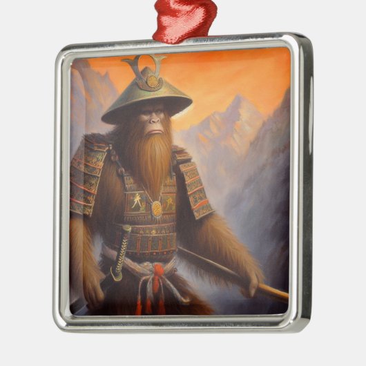Bigfoot Samurai Metalen Ornament (Links)