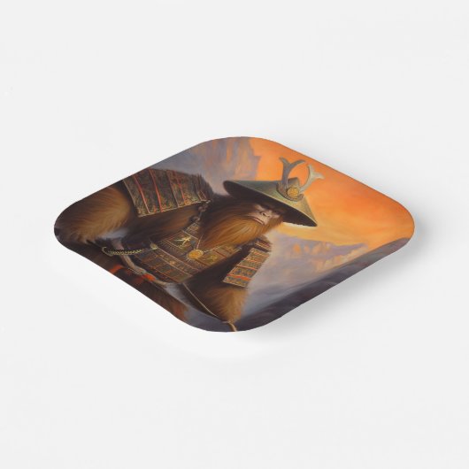 Bigfoot Samurai Papieren Bordje (Gebogen)