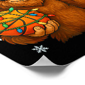 Bigfoot Santa Basketball Christmas  Poster (Hoek)
