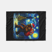 Bigfoot Santa Christmas Starry Night Sasquatch Van Fleece Deken (Voorkant (Horizontaal))