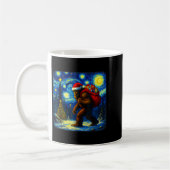 Bigfoot Santa Christmas Starry Night Sasquatch Van Koffiemok (Links)
