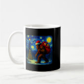 Bigfoot Santa Christmas Starry Night Sasquatch Van Koffiemok (Links)