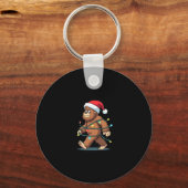 Bigfoot Santa Christmas Tree Lights Xmas Boys Men  Sleutelhanger (Voorkant)