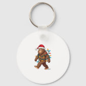 Bigfoot Santa Christmas Tree Lights Xmas Boys Men  Sleutelhanger (Voorkant)