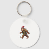 Bigfoot Santa Christmas Tree Lights Xmas Boys Men  Sleutelhanger (Voorkant)