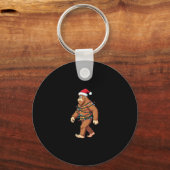 Bigfoot Santa Christmas Tree Lights Xmas Boys Men  Sleutelhanger (Voorkant)