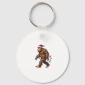 Bigfoot Santa Christmas Tree Lights Xmas Boys Men  Sleutelhanger (Voorkant)